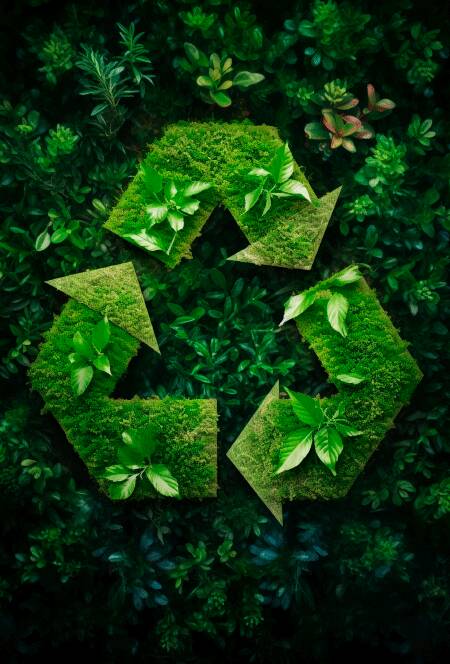 recycling symbol copy space eco friendly earth background generative ai